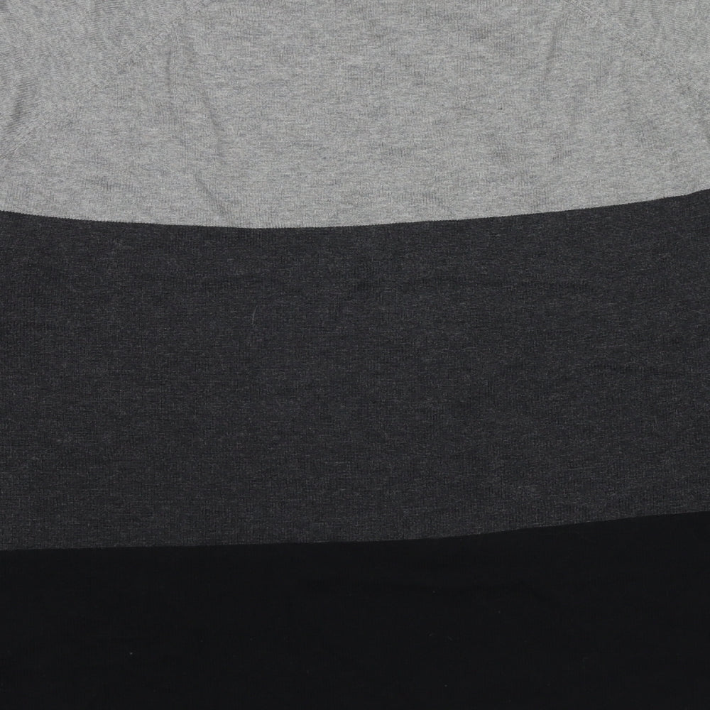 Jeanne Pierre Womens Multicoloured Round Neck Cotton Pullover Jumper Size L - Colourblock