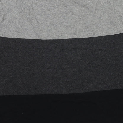 Jeanne Pierre Womens Multicoloured Round Neck Cotton Pullover Jumper Size L - Colourblock