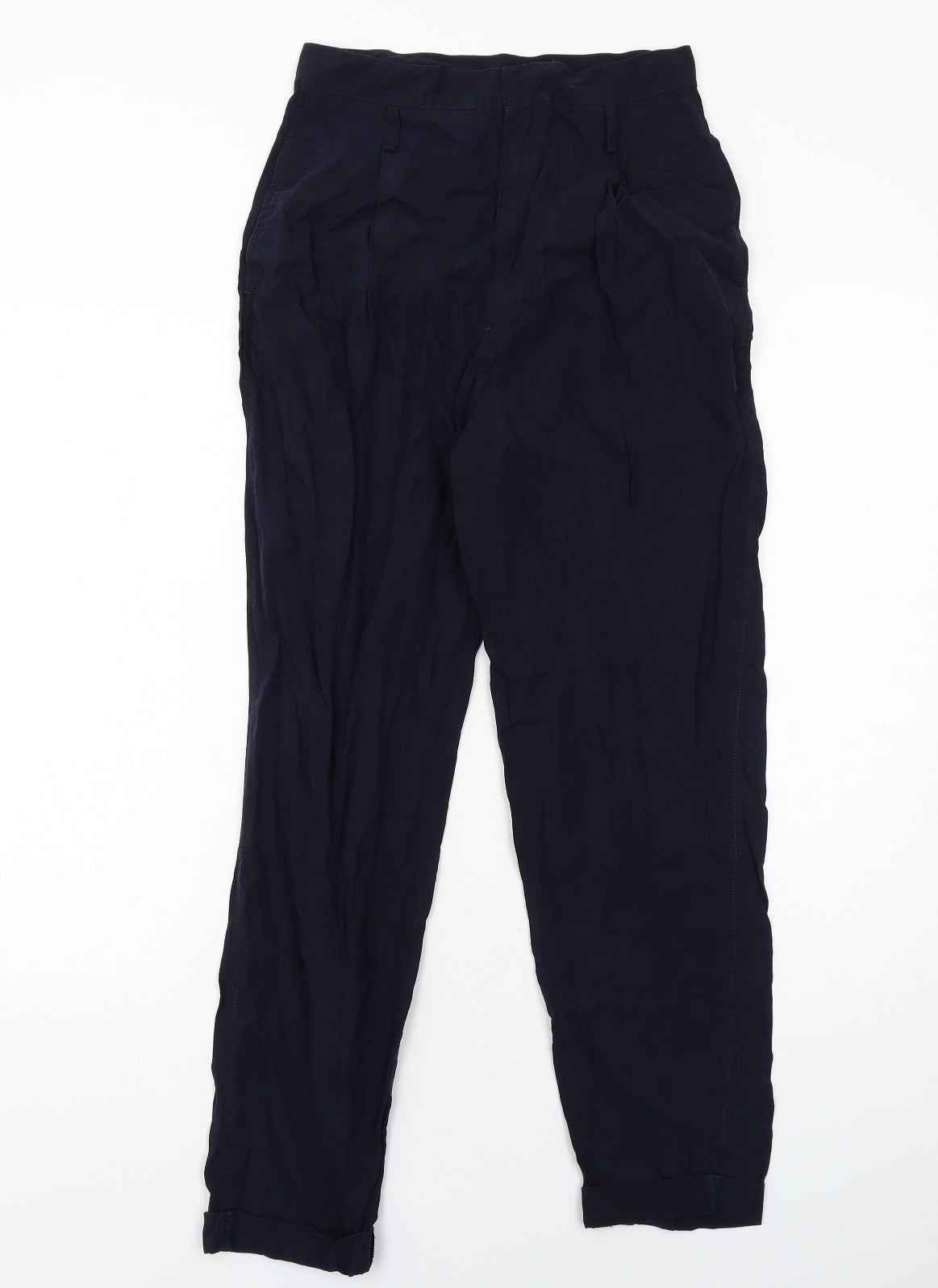 Womens UK Size XS Zara Regular Fit  Blue Trousers