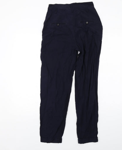 Womens UK Size XS Zara Regular Fit  Blue Trousers