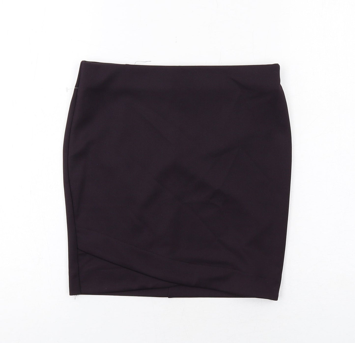 H&M Womens Purple Polyester A-Line Skirt Size 6
