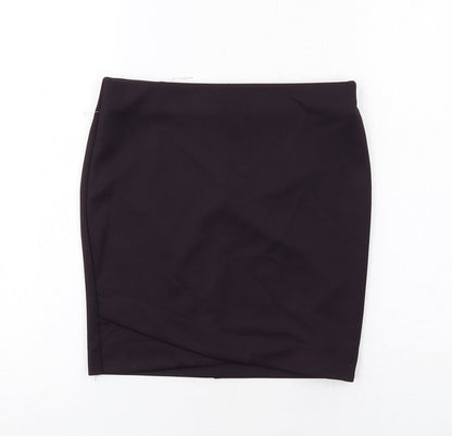 H&M Womens Purple Polyester A-Line Skirt Size 6