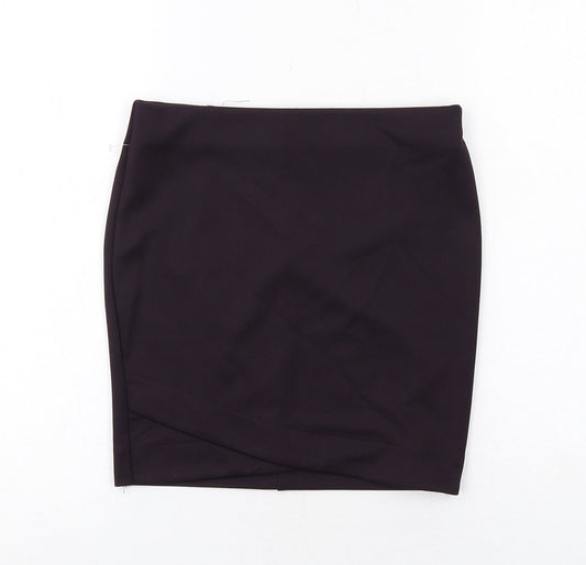 H&M Womens Purple Polyester A-Line Skirt Size 6