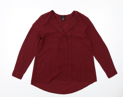 Womens UK Size 4 H&M Red Basic Blouse