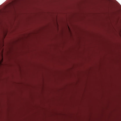 Womens UK Size 4 H&M Red Basic Blouse