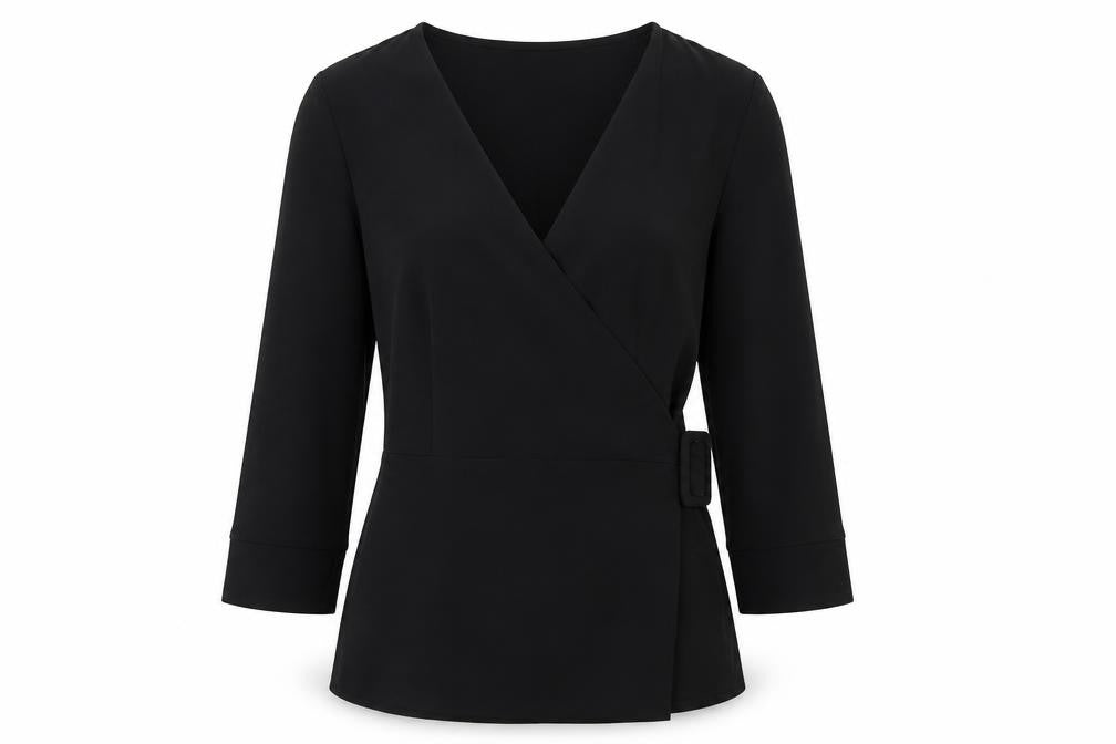 Womens UK Size 6 Topshop Black Basic Blouse