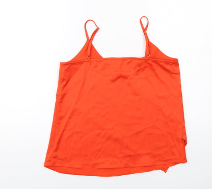 Womens UK Size 8 River Island Orange Basic Tank