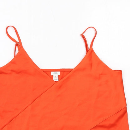 Womens UK Size 8 River Island Orange Basic Tank