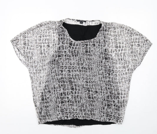 Womens UK Size 12 Comma Black Basic Blouse