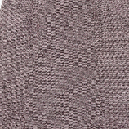 BHS Womens Pink Geometric Wool A-Line Skirt Size 12 Zip