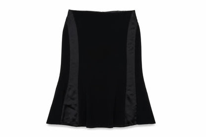 Amanda Womens Black Polyester A-Line Skirt Size 10 Zip