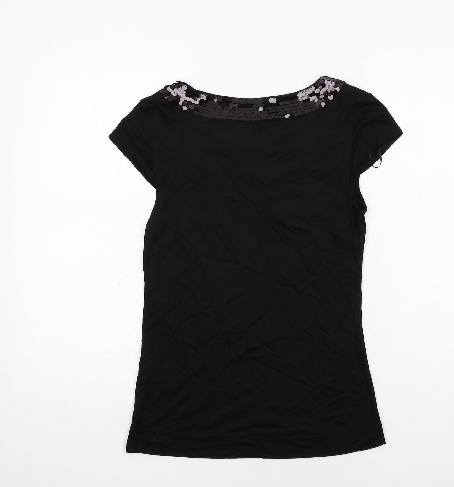 Womens UK Size S H&M Black Basic Blouse