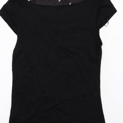 Womens UK Size S H&M Black Basic Blouse