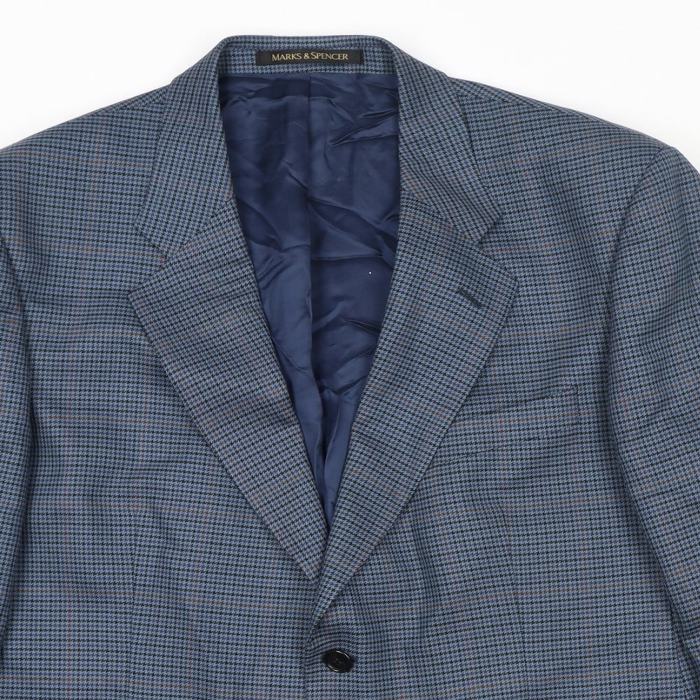 Mens UK Size 44 Marks and Spencer Regular Blue Suit Jacket