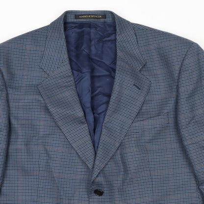 Mens UK Size 44 Marks and Spencer Regular Blue Suit Jacket