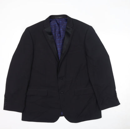 Mens UK Size 44 Greenwoods Regular Black Suit Jacket