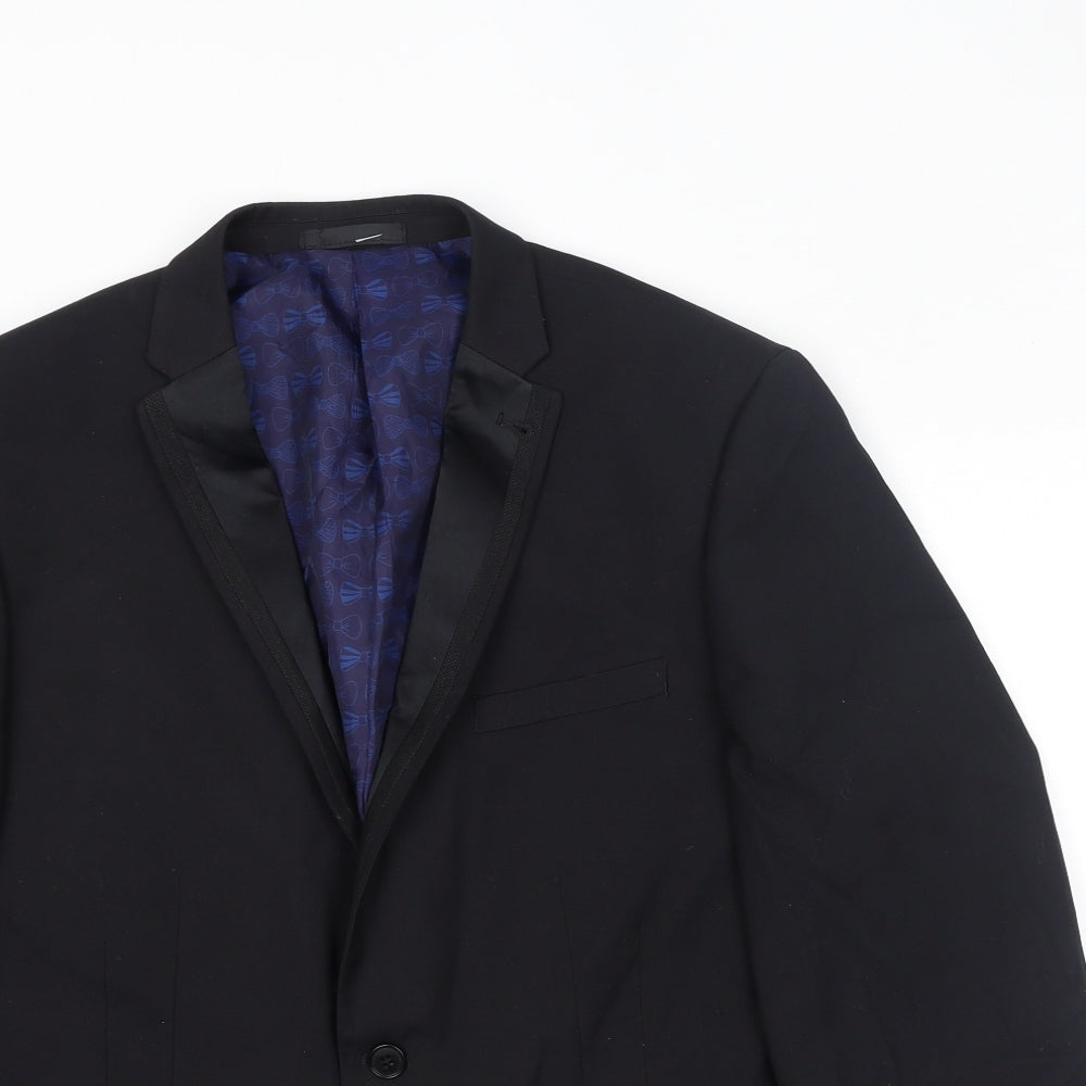 Mens UK Size 44 Greenwoods Regular Black Suit Jacket