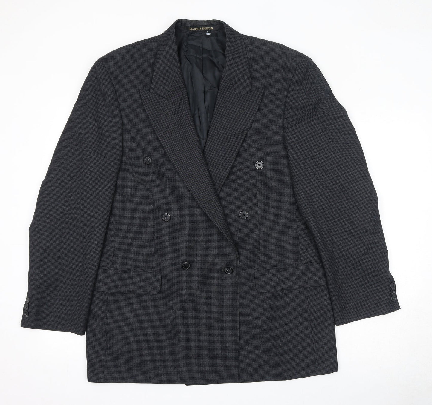 Mens UK Size 40 St Michael Regular Black Suit Jacket
