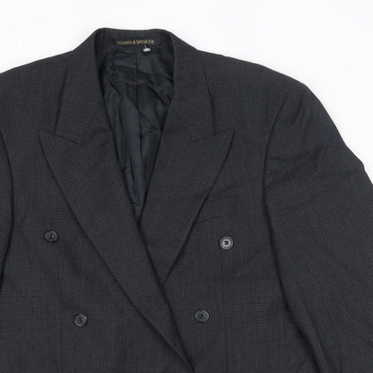 Mens UK Size 40 St Michael Regular Black Suit Jacket