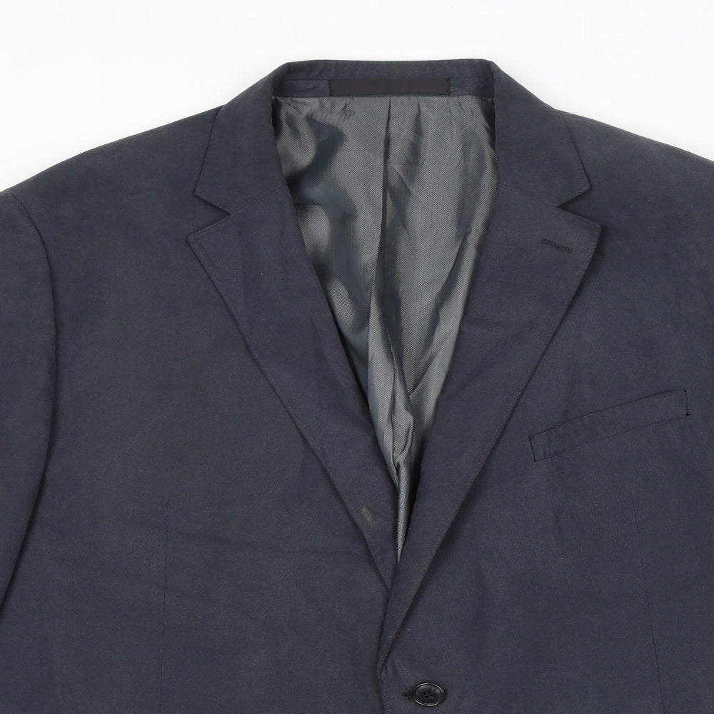 Mens UK Size 46 Marks and Spencer Regular Blue Suit Jacket