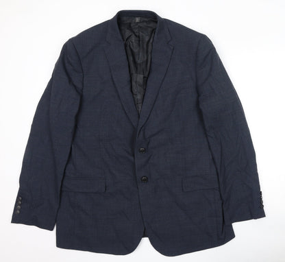 Mens UK Size 46 Marks and Spencer Regular Blue Suit Jacket
