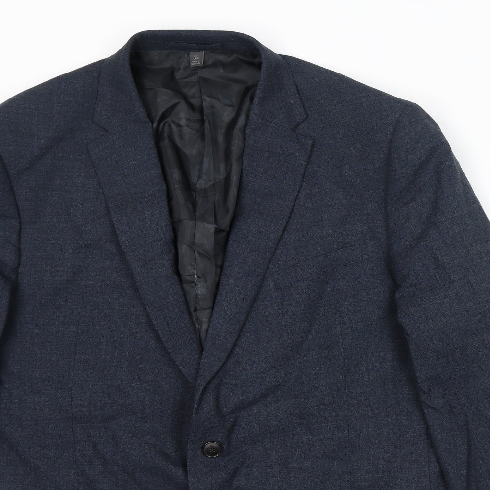 Mens UK Size 46 Marks and Spencer Regular Blue Suit Jacket