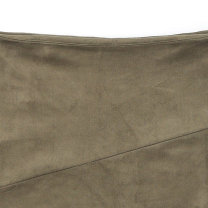 Missguided Womens Green Polyester Bandage Skirt Size 10 Zip