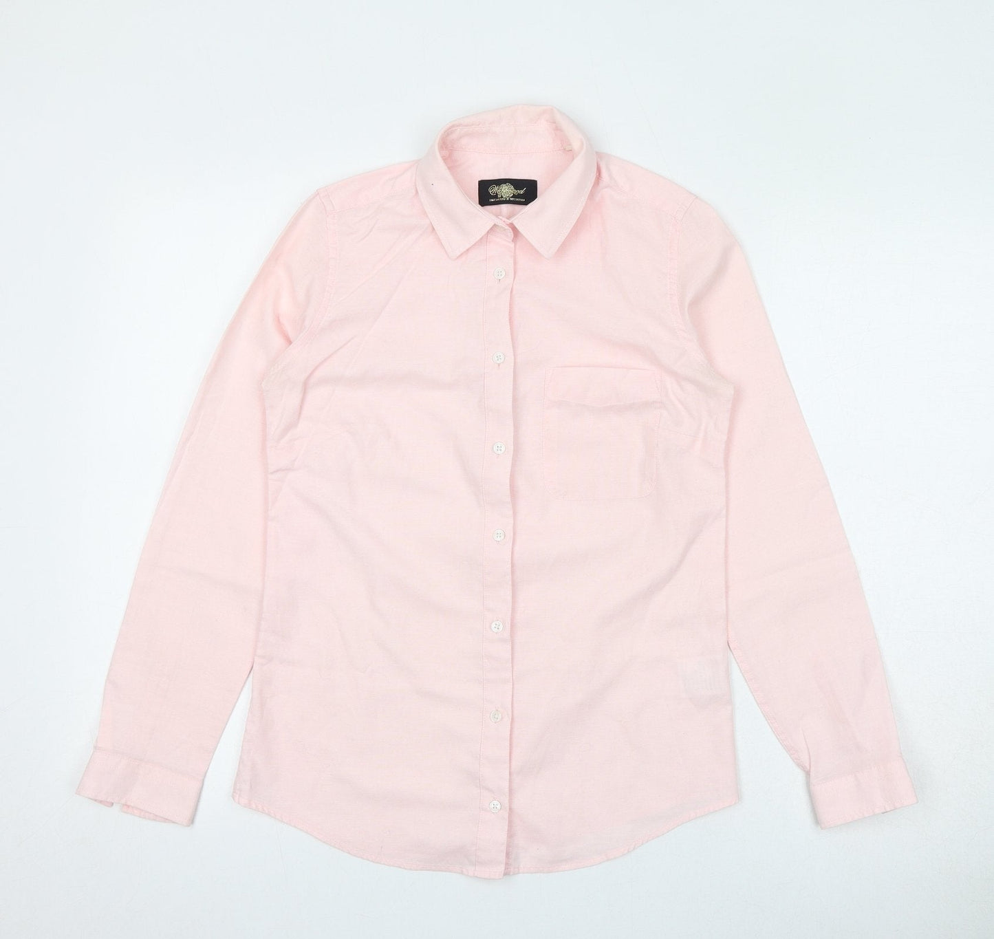 Westwood Womens Pink Cotton Basic Button-Up Size S Collared