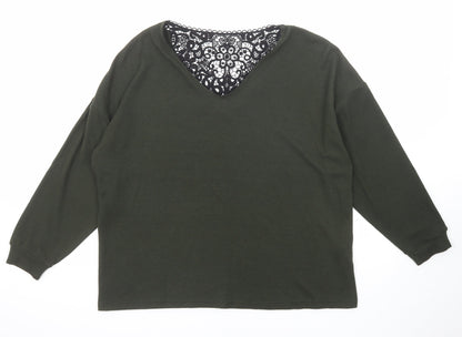 Womens UK Size 14 Dorothy Perkins Green Pullover Jumper