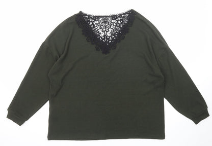 Womens UK Size 14 Dorothy Perkins Green Pullover Jumper