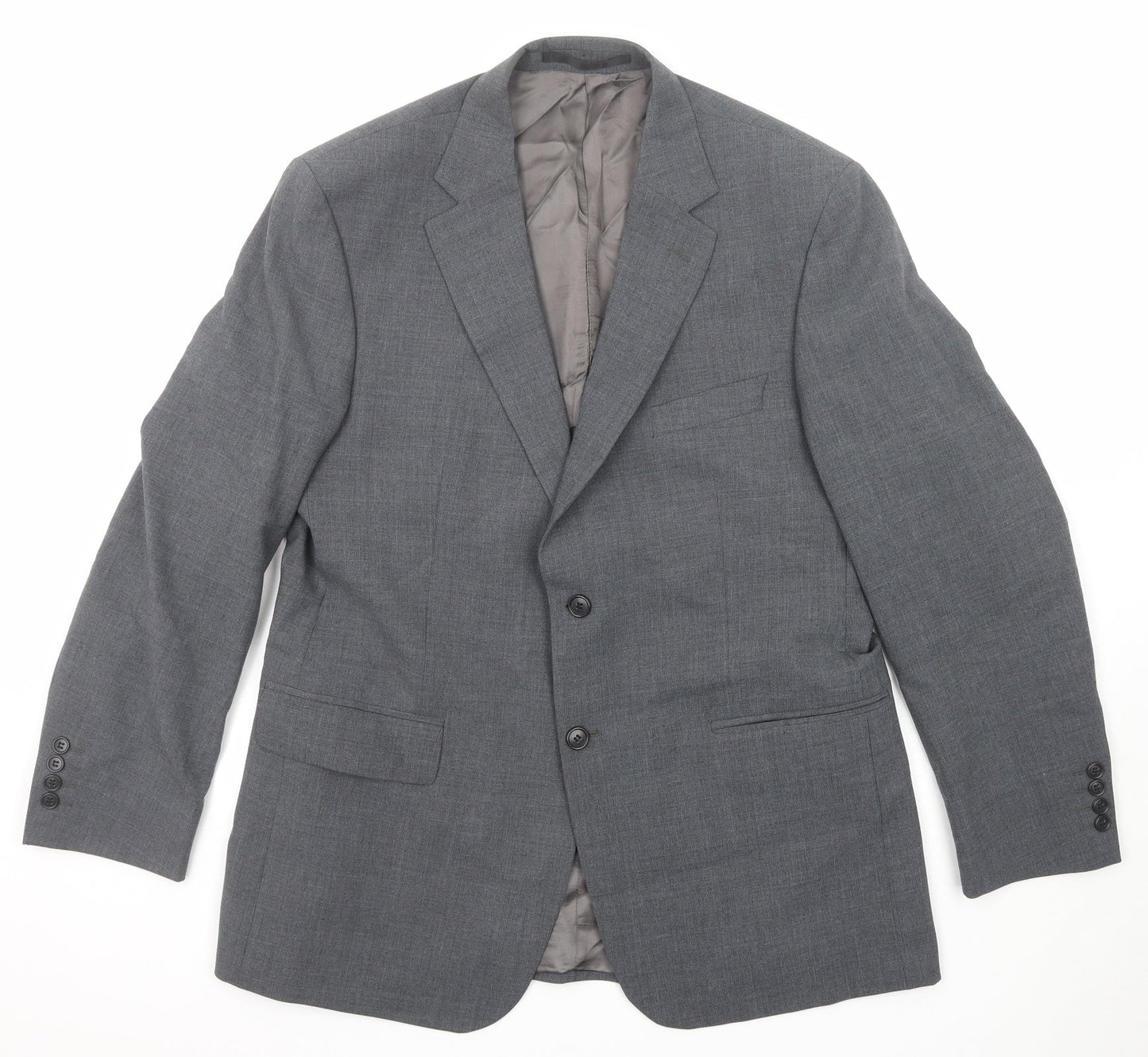 Marks and Spencer Mens Grey Polyester Jacket Suit Jacket Size 42 Regular