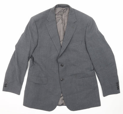 Marks and Spencer Mens Grey Polyester Jacket Suit Jacket Size 42 Regular