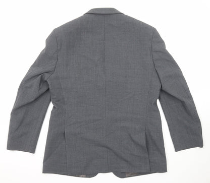 Marks and Spencer Mens Grey Polyester Jacket Suit Jacket Size 42 Regular