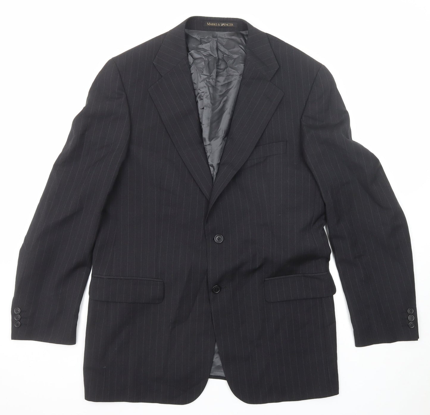 Mens UK Size 40 Marks and Spencer Regular Black Suit Jacket