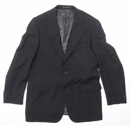 Mens UK Size 40 Marks and Spencer Regular Black Suit Jacket
