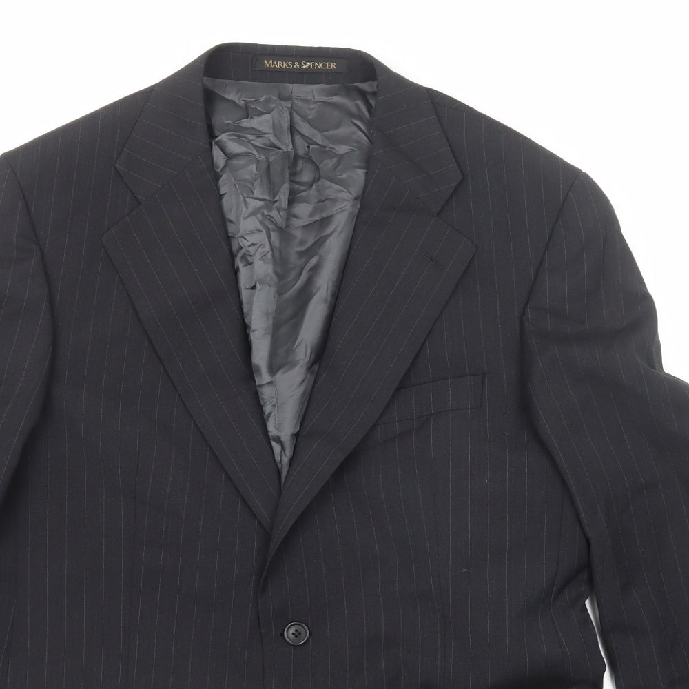 Mens UK Size 40 Marks and Spencer Regular Black Suit Jacket