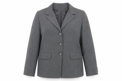 Front view of Paul Seperates women’s grey polyester jacket suit jacket, size UK 16