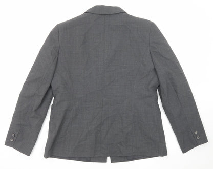 Back view of Paul Seperates women’s grey polyester jacket suit jacket, size UK 16