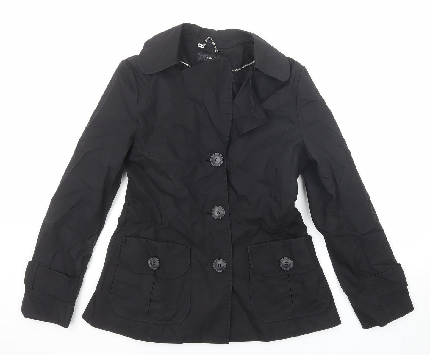 Womens UK Size 8 H&M Black Jacket