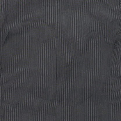 Brand and care label for Emporium men’s grey striped polyester jacket suit jacket, size 46, regular
