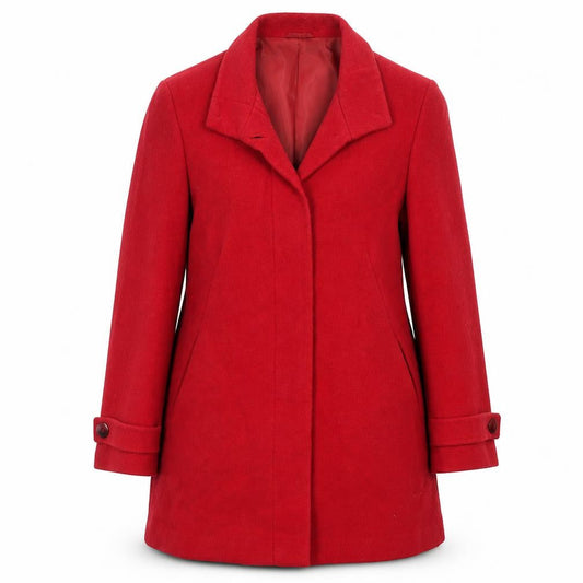 Womens UK Size 14 BHS Red Overcoat