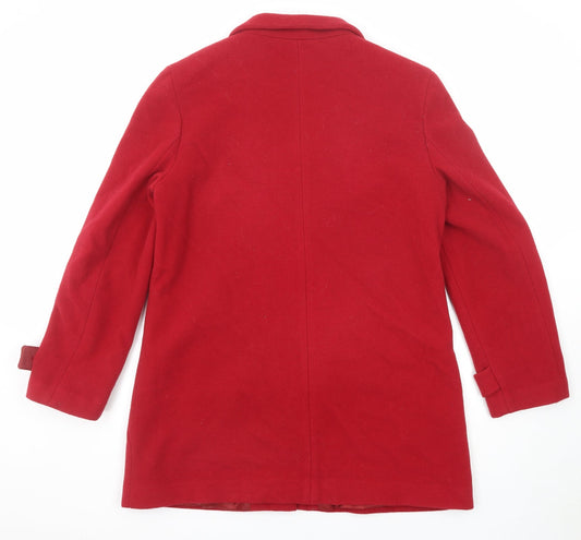Womens UK Size 14 BHS Red Overcoat