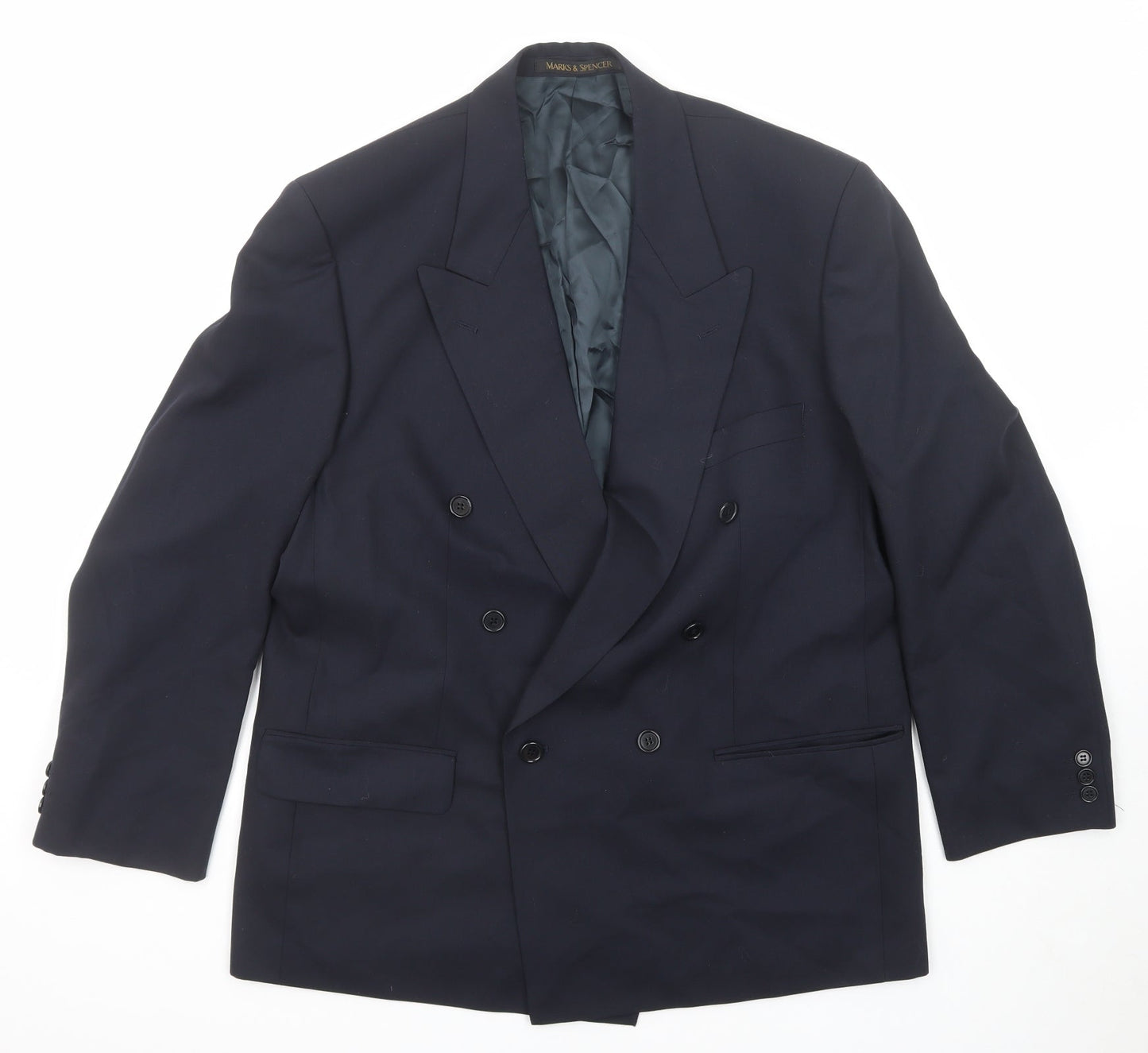 Mens UK Size 42 Marks and Spencer Regular Blue Suit Jacket