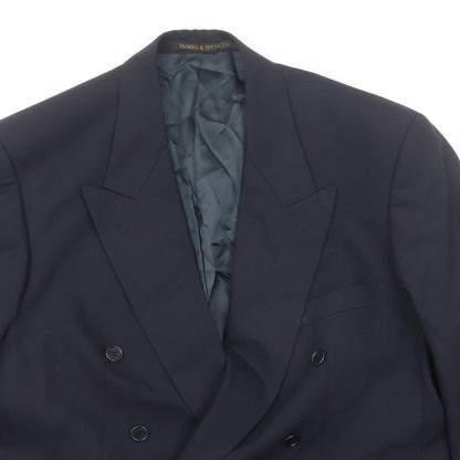 Mens UK Size 42 Marks and Spencer Regular Blue Suit Jacket