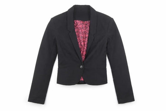 Divided by H&M Womens Black Jacket Blazer Size 6 Button