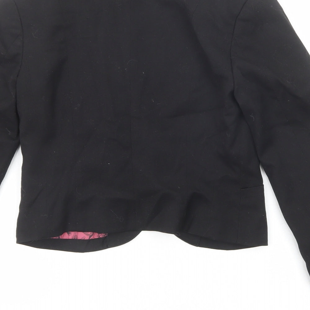 Divided by H&M Womens Black Jacket Blazer Size 6 Button