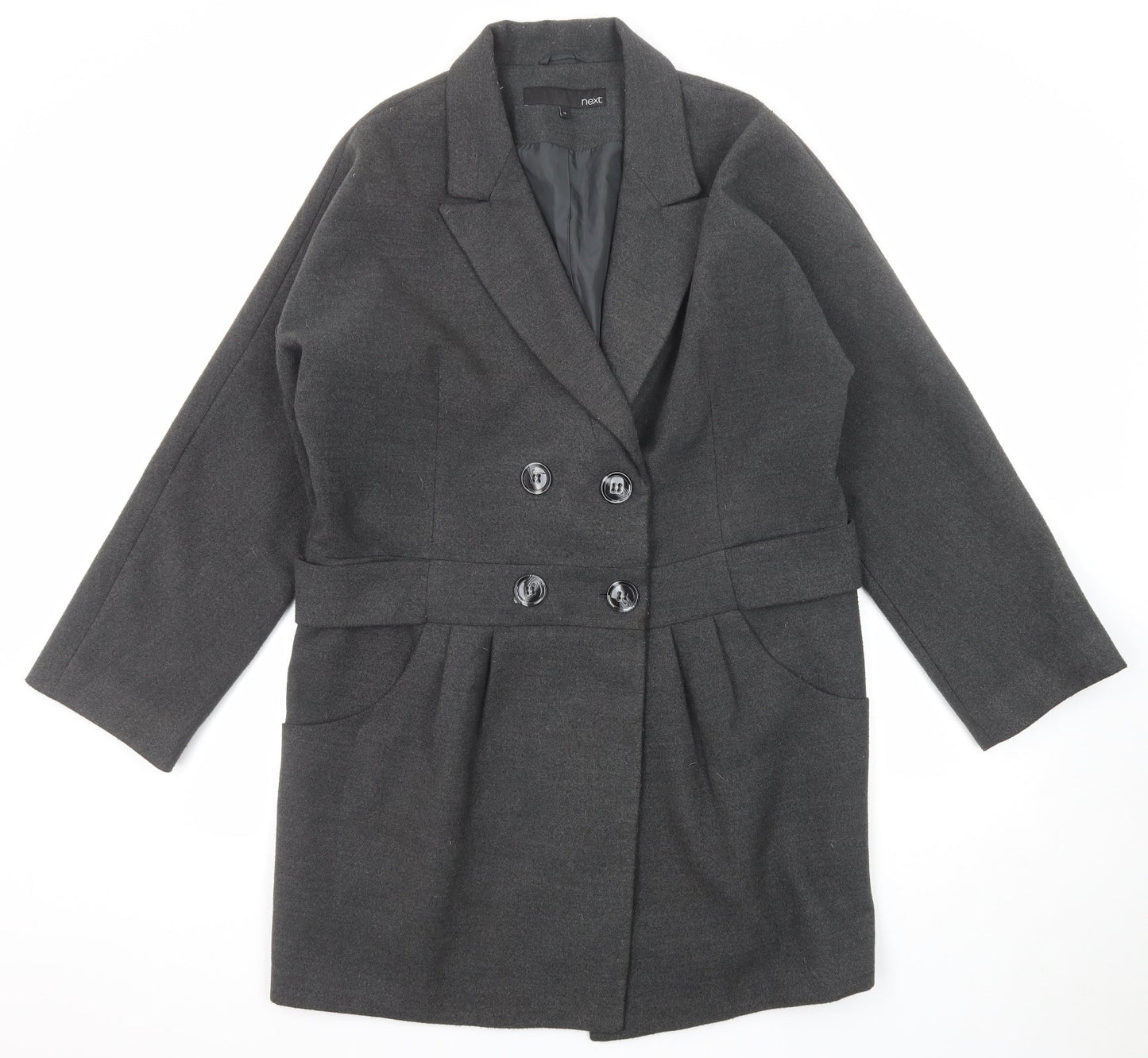 Womens UK Size 16 NEXT Grey Overcoat
