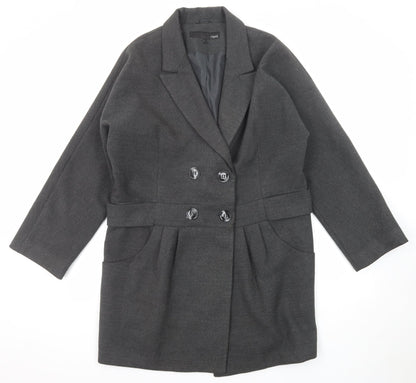 Womens UK Size 16 NEXT Grey Overcoat
