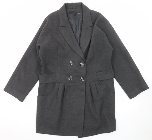 Womens UK Size 16 NEXT Grey Overcoat