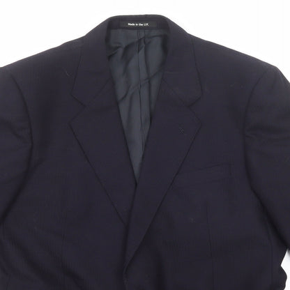 Mens UK Size 42 St Michael Regular Blue Suit Jacket